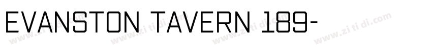 Evanston Tavern 189字体转换